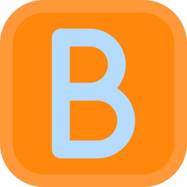 b harfi simgesi, basit tasarım