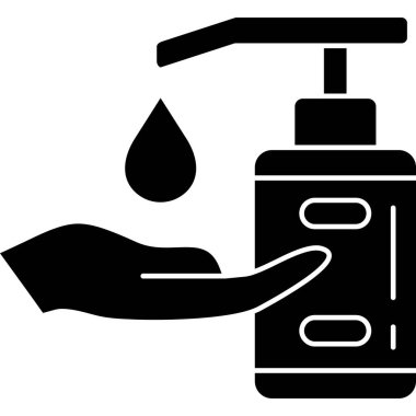 sabun şişesi simgesi, beyaz arkaplanda basit vektör çizimi