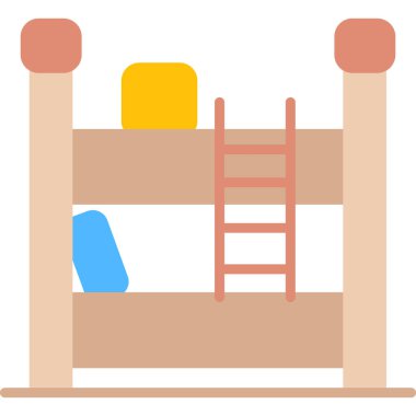 yatak ikonu vektör illüstrasyonu