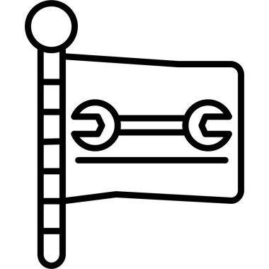 bayrak bayrağı simgesi, özet biçimi