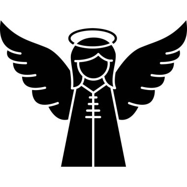 Kanatlı melek, vektör çizimi