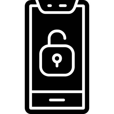 kilit simgesi vektör çizimi tasarımı