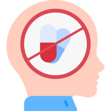 Kan ikonlu beyin, vektör illüstrasyonu