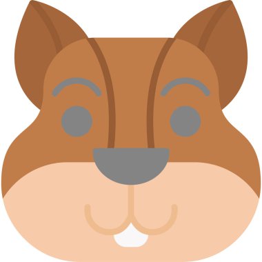 şirin çizgi film tilki başı izole vektör çizimi