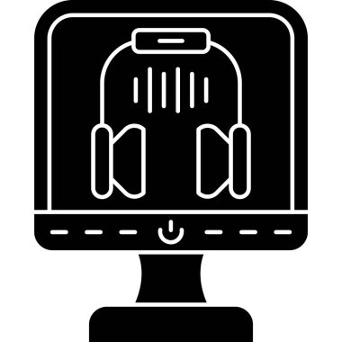 Bilgisayar. Web simgesi basit illüstrasyon