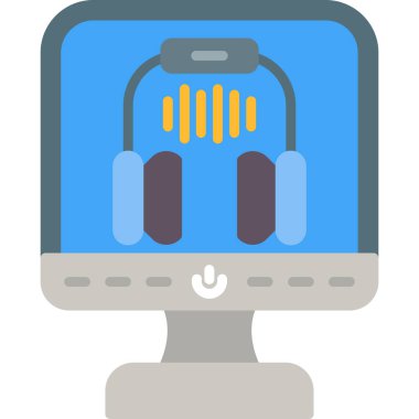 Düz biçimli bilgisayar donanım simgesi