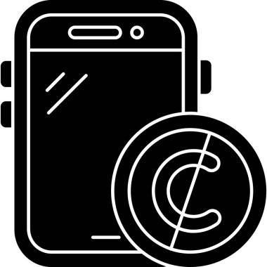 Akıllı telefon simgesinin vektör illüstrasyonu