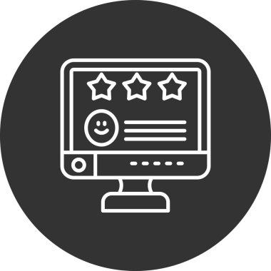 Müşteri derecelendirme vektörü simgesi tasarımı,