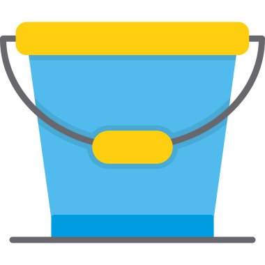 Kova düz vektör simgesi