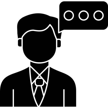 konuşma simgesi, illüstrasyon vektörü