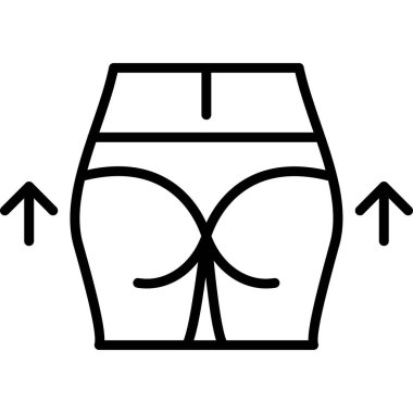 şort simgesi. Web için kısa vektör simgelerinin özet çizimi