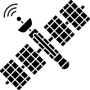 uydu uydu anten simgesi düz biçimli