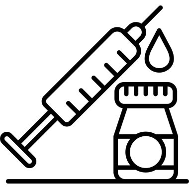 Enjeksiyon. Web simgesi basit tasarım