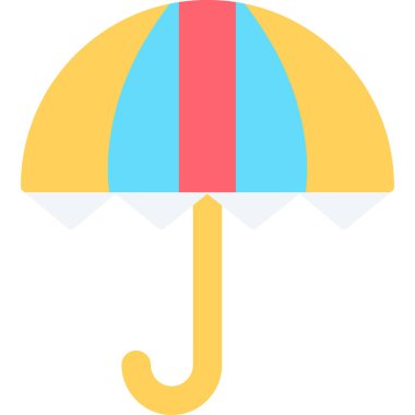 şemsiye ağ simgesi vektör illüstrasyonu