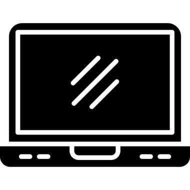 Dizüstü bilgisayar simgesi vektör çizimi