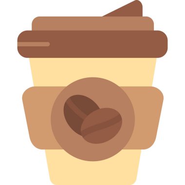 kahve kupası ikonu vektör illüstrasyonu