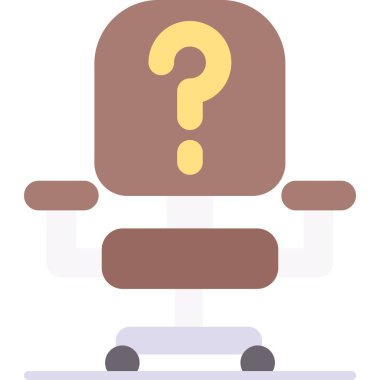 Soru düz vektör simgesi