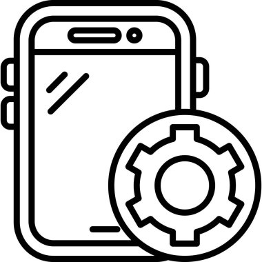 Mobil simgenin vektör illüstrasyonu