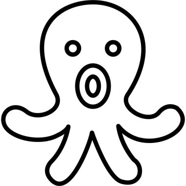 ahtapot deniz simgesi, taslak biçimi