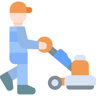 temizlik ekipmanları düz vektör simgesi