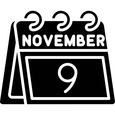 Kasım Kasım Kasım takvim simgesi tasarım vektörü illüstrasyonu