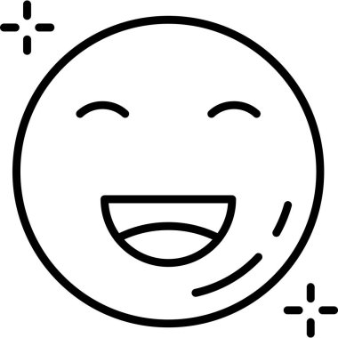 Gülümsemek ifade simgesi, vektör çizim