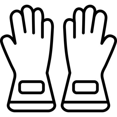 Eldiven simgesi vektör illüstrasyonu