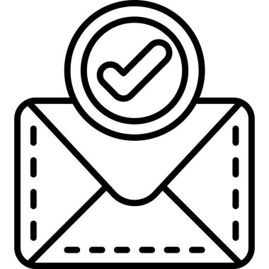 zarf e- posta simgesi, vektör illüstrasyonu