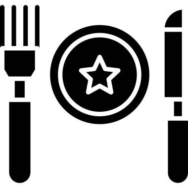 Restoran yemek bıçağı simgesi taslak biçiminde