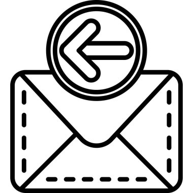 zarf harf e- posta simgesi ana hat biçiminde