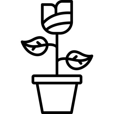 Bitki. Web simgesi basit tasarım