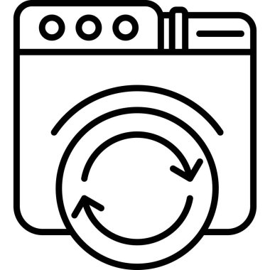 Çamaşır makinesi. Basit tasarım