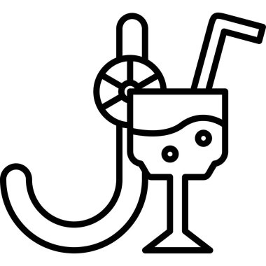 ana hatlarıyla kokteyl ikonu iç