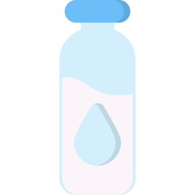 Mavi şişe ve bir damla su.