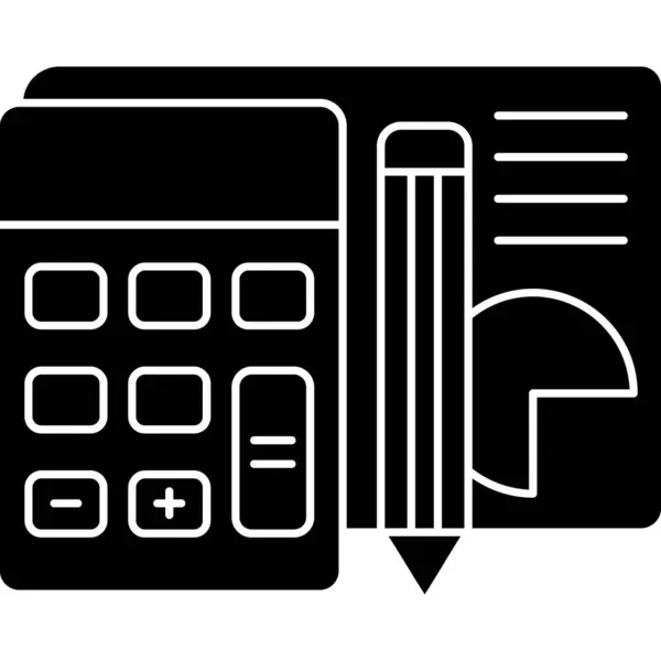 belge simgesine sahip iş hesap makinesi ana hatlar biçiminde