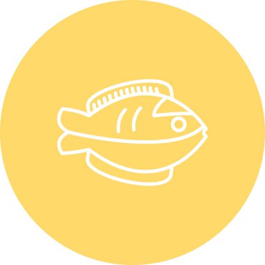 Balık simgesinin vektör illüstrasyonu