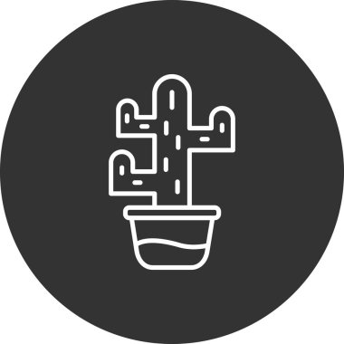 Kaktüs simgesinin vektör illüstrasyonu