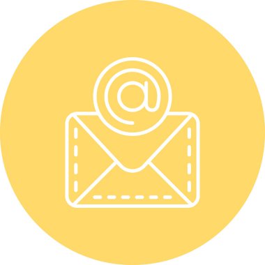 e- posta iletisi düz simgesi, vektör, illüstrasyon, e- posta, harf iletisi