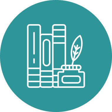 Kitaplar. Web simgesi basit illüstrasyon