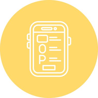 Akıllı telefon simgesinin vektör illüstrasyonu