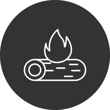 Yangın. Web simgesi basit illüstrasyon