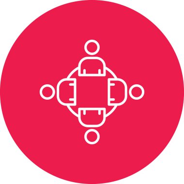 Kırmızı ve beyaz giyen bir adamın vektör çizimi