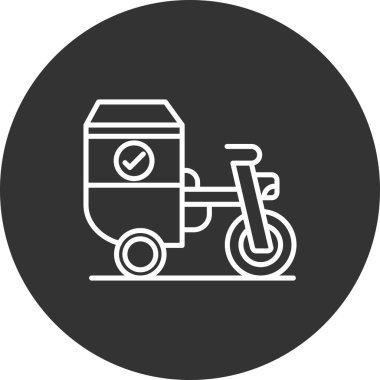 bisiklet ikonu vektör illüstrasyonu