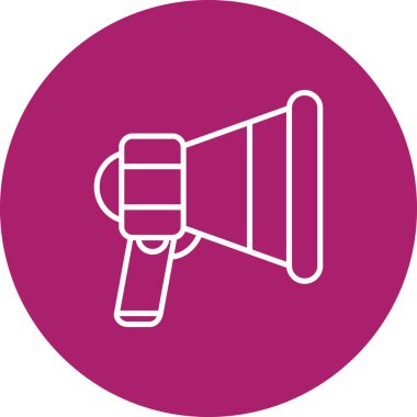 Konuşmacı. Web simgesi basit illüstrasyon