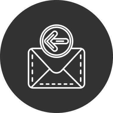 Zarf simgesinin vektör illüstrasyonu