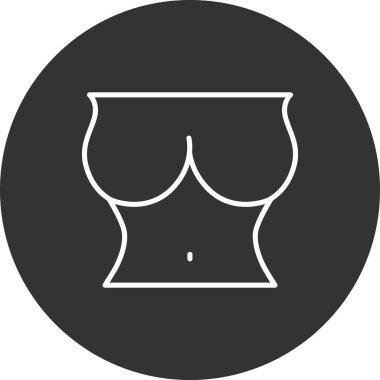 Sütyen. Web simgesi basit tasarım