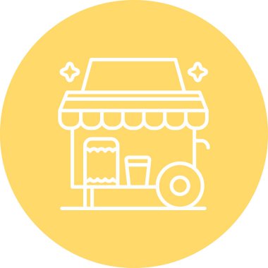 Modern bina ikonundan yoksun vektör illüstrasyonu