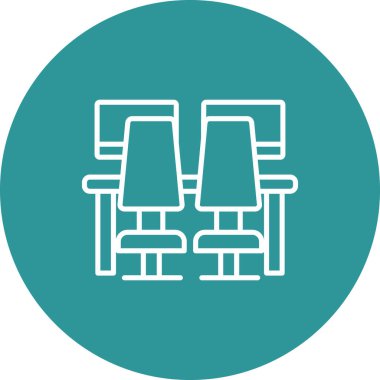 sandalye ikon vektör illüstrasyonu