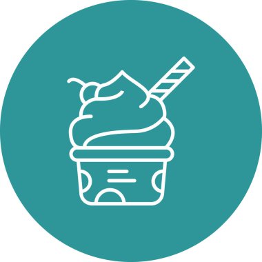 dondurma ikonu vektör illüstrasyonu