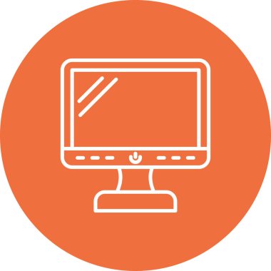 Monitör. Web simgesi basit illüstrasyon